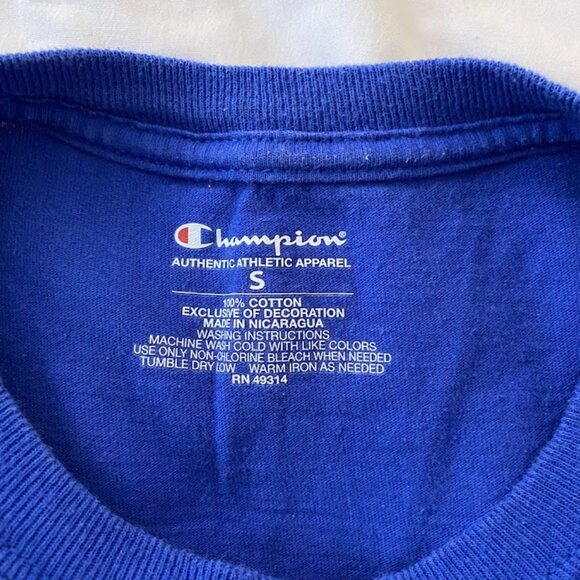 Kansas University blue j hawk tee shirt, good condition - Picture 4 of 4